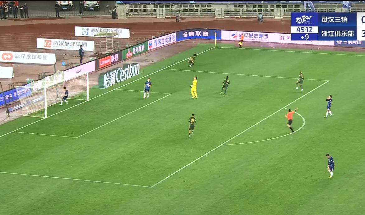 18歲王鈺棟中超處子球！三鎮(zhèn)后防白給，浙江半場4-0領先